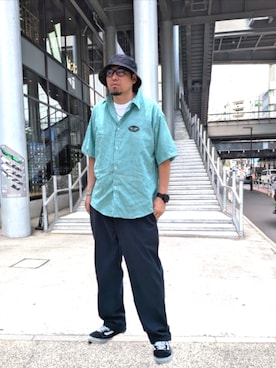 「no brand（ノーブランド）のアイテム」を使った、kingtessyさん（メンズ・186cm）の夏コーディネート