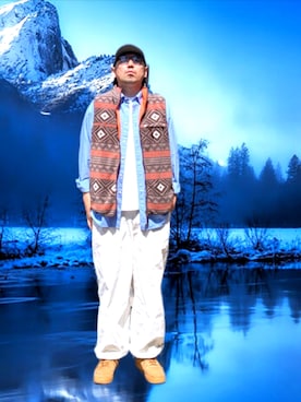 「AVIREX（アヴィレックス）のアイテム（キャップ）」を使った、kingtessyさん（メンズ・186cm）の春コーディネート