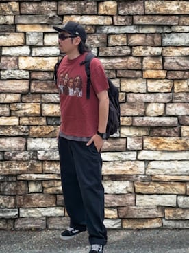 「VANS（バンズ）のアイテム」を使った、kingtessyさん（メンズ・186cm）の夏コーディネート