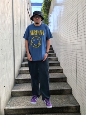 「no brand（ノーブランド）のアイテム」を使った、kingtessyさん（メンズ・186cm）の夏コーディネート