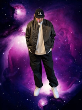 「アイテム（トップス）」を使った、kingtessyさん（メンズ・186cm）の冬コーディネート