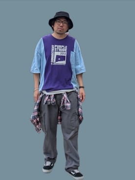 「VANS（バンズ）のVANS ヴァンズ OLD SKOOL DX オールドスクール DX V36CL+ BLACK（スニーカー、ブラック系）」を使った、kingtessyさん（メンズ・186cm）の春コーディネート