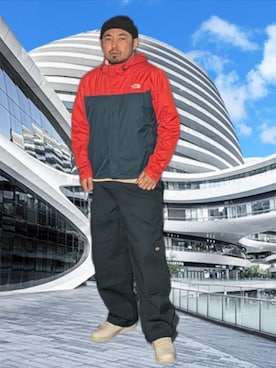 「Dickies（ディッキーズ）のアイテム（パンツ）」を使った、kingtessyさん（メンズ・186cm）の冬コーディネート