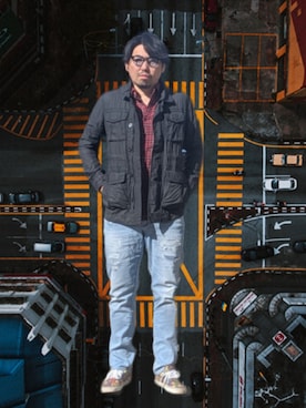 「GAP（ギャップ）のアイテム（パンツ）」を使った、kingtessyさん（メンズ・186cm）の冬コーディネート