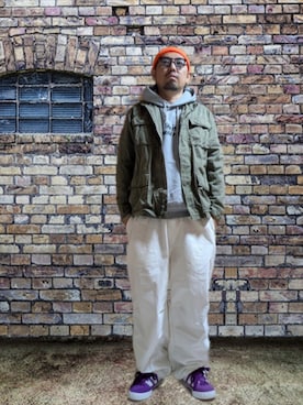 「アイテム（トップス）」を使った、kingtessyさん（メンズ・186cm）の冬コーディネート