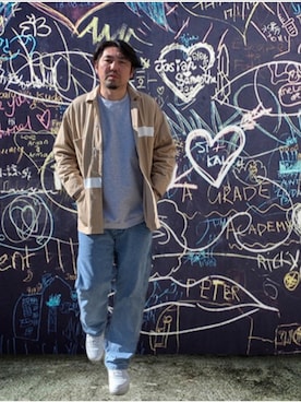 「Lee（リー）のアイテム」を使った、kingtessyさん（メンズ・186cm）の春コーディネート