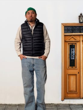 「Wrangler（ラングラー）のアイテム」を使った、kingtessyさん（メンズ・186cm）の冬コーディネート