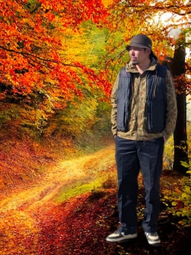 「Dickies（ディッキーズ）のアイテム」を使った、kingtessyさん（メンズ・186cm）の冬コーディネート