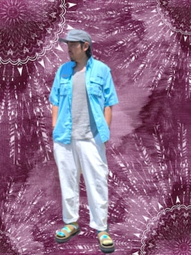 「AVIREX（アヴィレックス）のAVIREX別注 BIG SIZE ワークキャップ（キャップ、グレー系）」を使った、kingtessyさん（メンズ・186cm）の春コーディネート