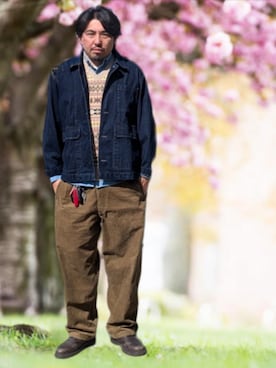 「GLOBAL WORK（グローバルワーク）のアイテム」を使った、kingtessyさん（メンズ・186cm）の春コーディネート