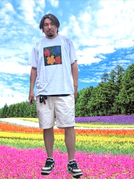 「NIKE（ナイキ）のNIKE ナイキ AIR FORCE 1 GTX エア フォース 1 GTX MDM6435 222MDOLIV/BLACK（スニーカー、その他）」を使った、kingtessyさん（メンズ・186cm）の夏コーディネート