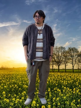 「CHROME HEARTS（クロムハーツ）のアイテム」を使った、kingtessyさん（メンズ・186cm）の春コーディネート