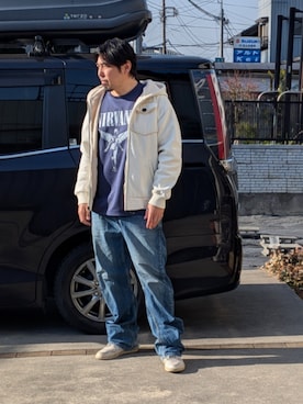 「VOLCOM（ボルコム）のアイテム」を使った、kingtessyさん（メンズ・186cm）の冬コーディネート