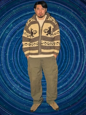 「UNIQLO（ユニクロ）のアイテム（カーゴパンツ）」を使った、kingtessyさん（メンズ・186cm）の冬コーディネート