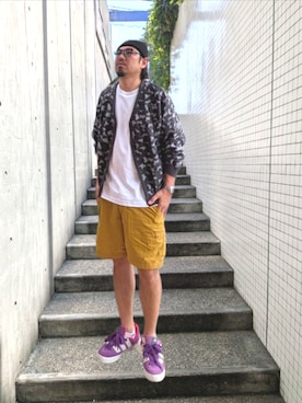 「coca（coca）（コカ）のアイテム（トップス）」を使った、kingtessyさん（メンズ・186cm）の秋コーディネート