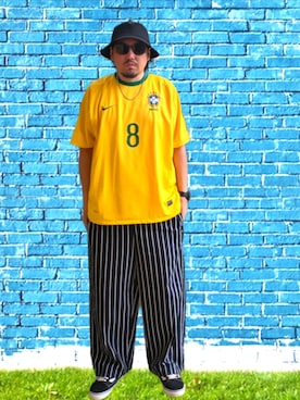 「COOKMAN(クックマン)のアイテム」を使った、kingtessyさん(メンズ・186cm)の夏コーディネート