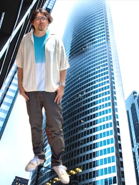 「OLD NAVY（オールドネイビー）のアイテム」を使った、kingtessyさん（メンズ・186cm）の春コーディネート