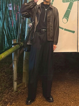 「RAGEBLUE（レイジブルー）のアイテム（ブルゾン）」を使った、lunqriqさん（メンズ・186cm）の秋コーディネート