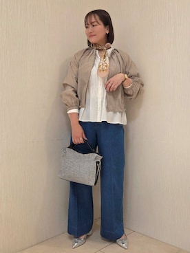 「UNTITLED（アンタイトル）のアイテム（ブルゾン）」を使った、naokoさん（レディース・165cm）の春コーディネート