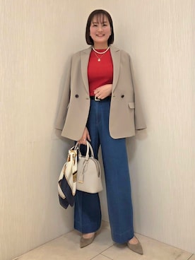 「SOUP（スープ）のアイテム」を使った、naokoさん（レディース・165cm）の春コーディネート