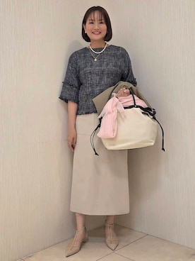 「smart pink（スマートピンク）のアイテム」を使った、naokoさん（レディース・165cm）の春コーディネート