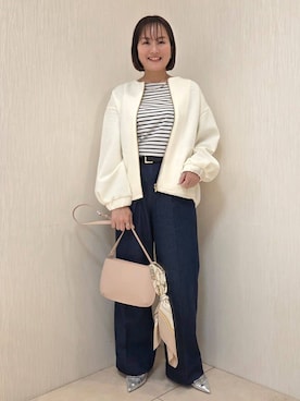 「UNTITLED（アンタイトル）のアイテム（ブルゾン）」を使った、naokoさん（レディース・165cm）の冬コーディネート