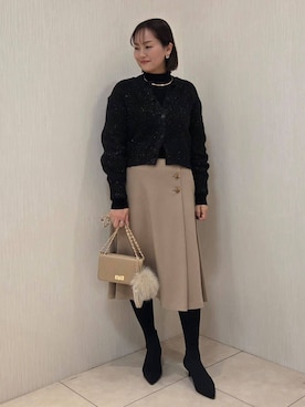 「アイテム（ピーコート、グレー系）」を使った、naokoさん（レディース・165cm）の秋コーディネート