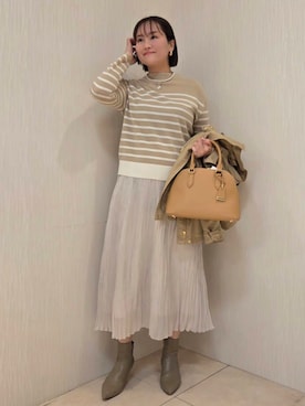 「UNTITLED（アンタイトル）のアイテム（ブルゾン）」を使った、naokoさん（レディース・165cm）の春コーディネート