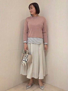 「UNTITLED（アンタイトル）のアイテム（ブルゾン）」を使った、naokoさん（レディース・165cm）の春コーディネート