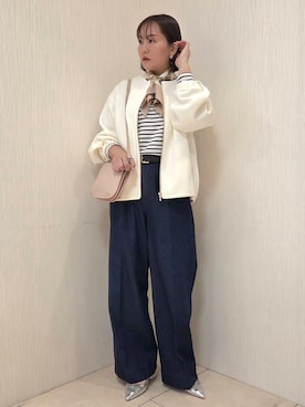 「UNTITLED（アンタイトル）のアイテム（ブルゾン）」を使った、naokoさん（レディース・165cm）の春コーディネート