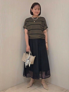 「Rubyrivet（ルビーリベット）のアイテム（アクセサリー）」を使った、naokoさん（レディース・165cm）の春コーディネート