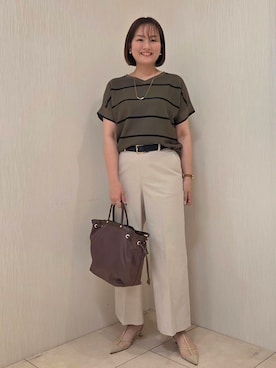 「Rubyrivet（ルビーリベット）のアイテム（アクセサリー）」を使った、naokoさん（レディース・165cm）の春コーディネート