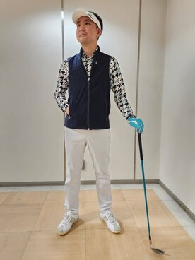 「アイテム（その他、ブルー系）」を使った、つよしさん（メンズ・174cm）の秋コーディネート