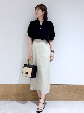 「OPAQUE.CLIP（オペークドットクリップ）のアイテム（サンダル）」を使った、Yukinkoさん（レディース・167cm）の夏コーディネート