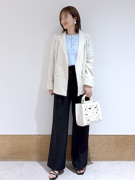 「OPAQUE.CLIP（オペークドットクリップ）のアイテム（サンダル）」を使った、Yukinkoさん（レディース・167cm）の春コーディネート