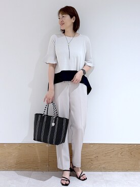 「OPAQUE.CLIP（オペークドットクリップ）のアイテム（サンダル）」を使った、Yukinkoさん（レディース・167cm）の春コーディネート
