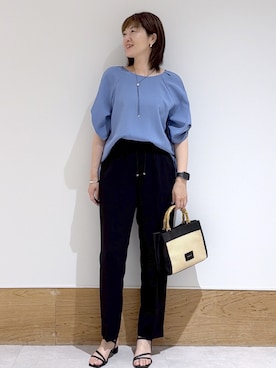 「OPAQUE.CLIP（オペークドットクリップ）のアイテム（サンダル）」を使った、Yukinkoさん（レディース・167cm）の春コーディネート