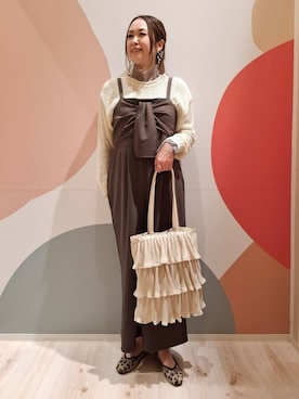 「DRESKIP（ドレスキップ）のアイテム」を使った、次女さん（レディース・162cm）の冬コーディネート