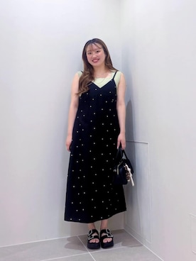 「NATURAL BEAUTY BASIC（ナチュラルビューティーベーシック）のアイテム」を使った、NBB STAFFさん（レディース・158cm）の夏コーディネート