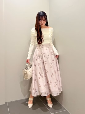 「NATURAL BEAUTY BASIC（ナチュラルビューティーベーシック）のアイテム（バッグ）」を使った、NBB STAFFさん（レディース・158cm）の春コーディネート