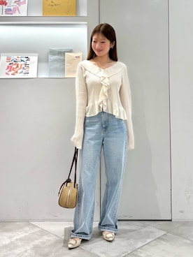 「NATURAL BEAUTY BASIC（ナチュラルビューティーベーシック）のアイテム」を使った、NBB STAFFさん（レディース・152cm）の春コーディネート