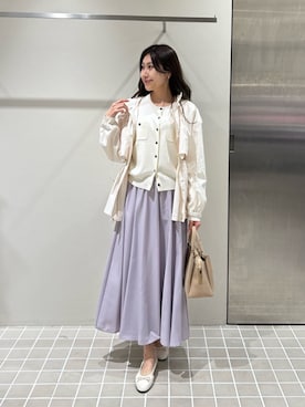 「NATURAL BEAUTY BASIC（ナチュラルビューティーベーシック）のアイテム」を使った、NBB STAFFさん（レディース・158cm）の春コーディネート