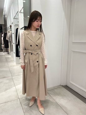 「NATURAL BEAUTY BASIC（ナチュラルビューティーベーシック）のアイテム」を使った、NBB STAFFさん（レディース・154cm）の春コーディネート