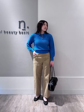 「NATURAL BEAUTY BASIC（ナチュラルビューティーベーシック）のアイテム」を使った、NBB STAFFさん（レディース・164cm）の春コーディネート