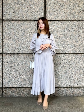 「NATURAL BEAUTY BASIC（ナチュラルビューティーベーシック）のアイテム」を使った、NBB STAFFさん（レディース・150cm）の春コーディネート