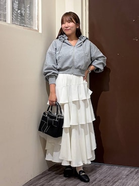 「mysty woman（ミスティウーマン）のアイテム（ローファー）」を使った、ひなさん（レディース・158cm）の秋コーディネート