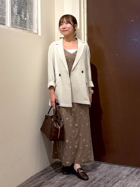 「mysty woman（ミスティウーマン）のアイテム（バッグ）」を使った、ひなさん（レディース・158cm）の秋コーディネート