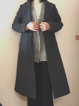 「GU（ジーユー）のアイテム（ダウンジャケット/コート）」を使った、noowoさん（レディース・162cm）の春コーディネート