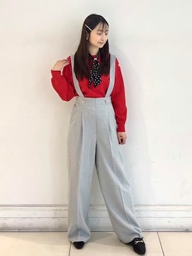 「grove（グローブ）のアイテム（パンツ）」を使った、saito.さん（レディース・154cm）の冬コーディネート