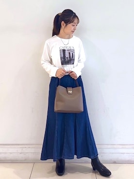 「grove（グローブ）のアイテム」を使った、saito.さん（レディース・154cm）の秋コーディネート